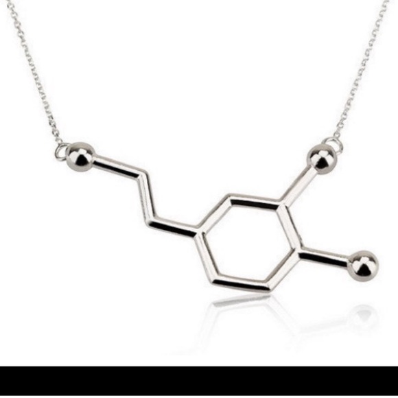 🔥Dopamine Molecule Necklace Forever 21 Science Chemistry ⚛️ - Picture 1 of 7
